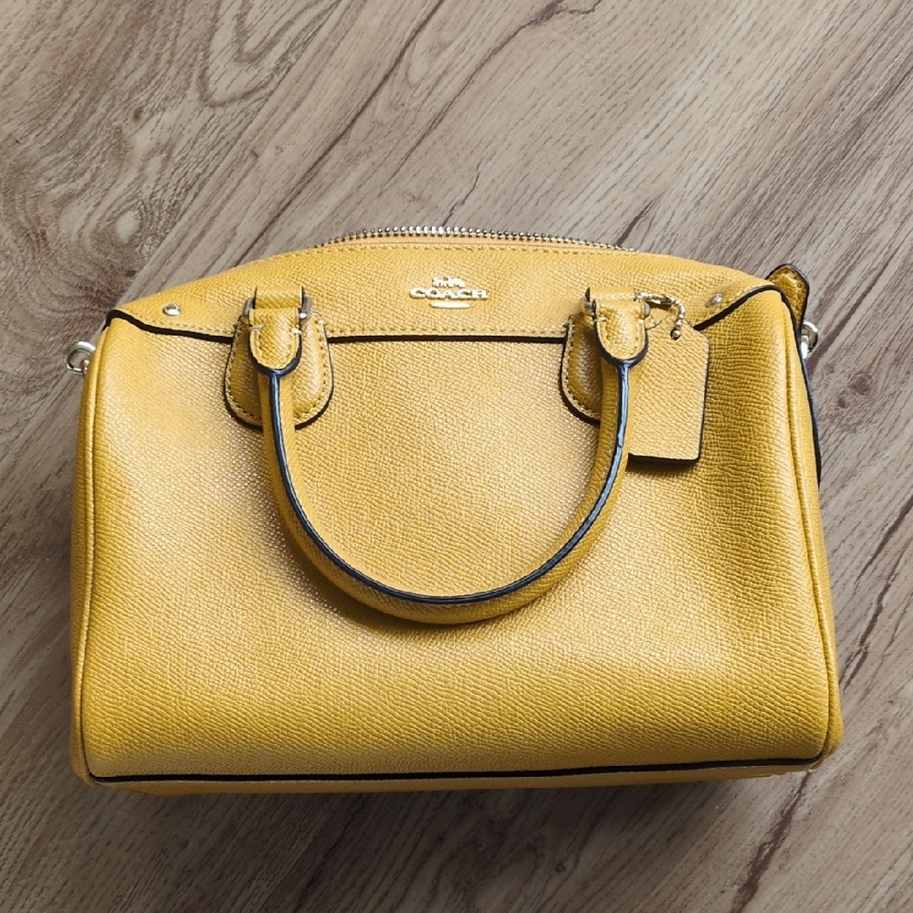 Coach Yellow Leather Satchel